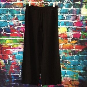 Claudie Pierlot Prince Black Wide Leg Dress Pants Wool Blend 30" Waist